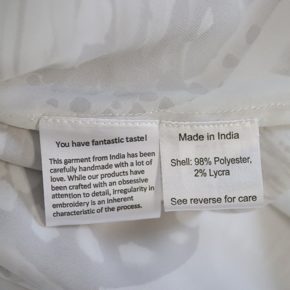 NWT Rococo Sand Ines Maxi Long Skirt Medium Light Brown White Tropical Leaf - Picture 12 of 13